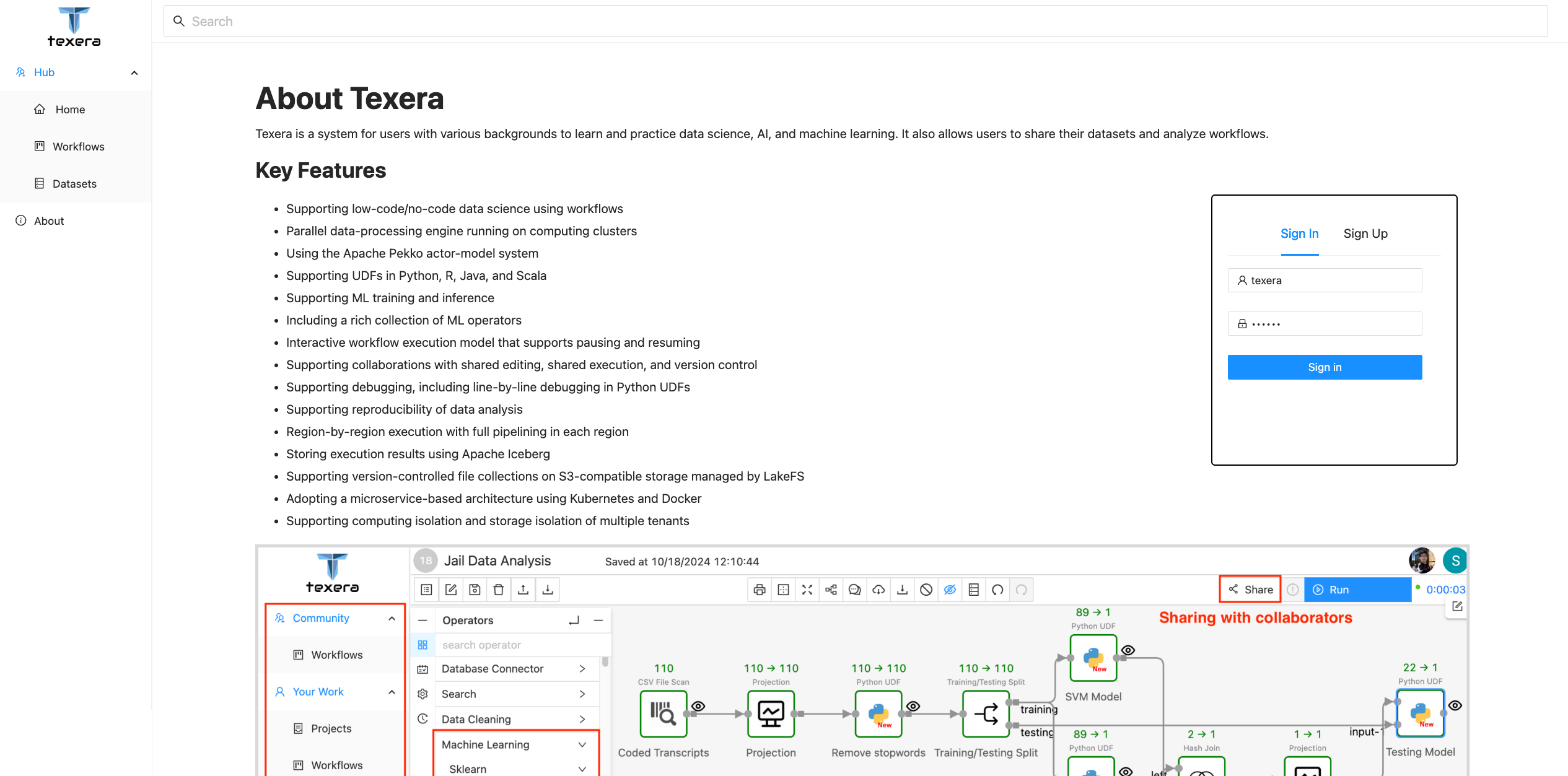 Texera Login